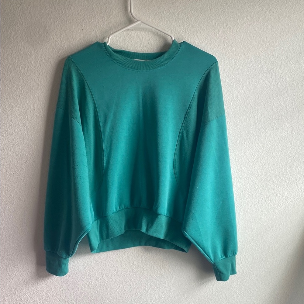 Vintage Havana Teal Crew Neck Sweater